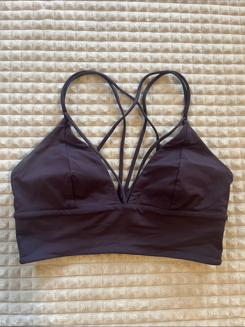 lululemon athletica Strappy Sports Bralette in Deep Plum